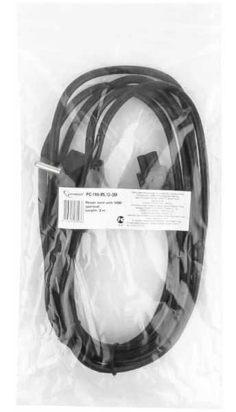 Кабель питания Cablexpert PC-186-ML12, Schuko-C5, 3х0.75мм2, 10А, 1.8м, черный, пакет купить ЦИТ Кабель питания Cablexpert PC-186-ML12, Schuko-C5, 3х0.75мм2, 10А, 1.8м, черный, пакет фото