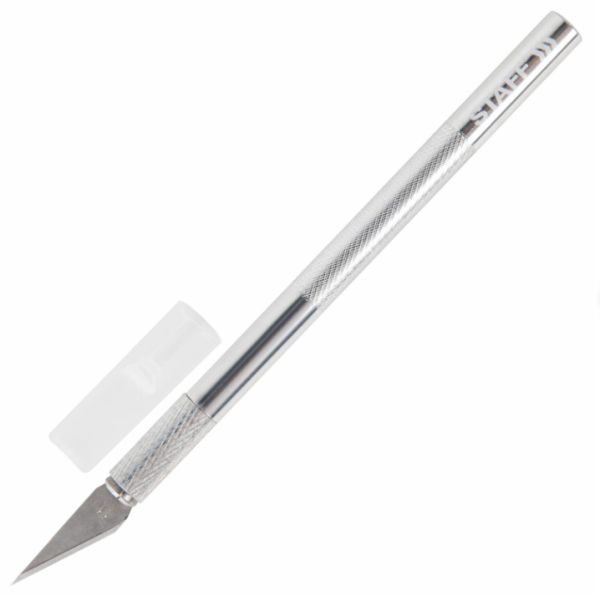 Нож макетный (скальпель) STAFF, 11 лезвий в комплекте, металлический корпус, блистер, 238257 купить ЦИТ Нож макетный (скальпель) STAFF, 11 лезвий в комплекте, металлический корпус, блистер, 238257 фото