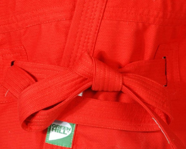 Куртка для самбо Green Hill JS-302, пл-ть 380гр/м2, красный, р.4/170 фото