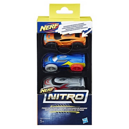 NERF НИТРО. Игрушка машинки 3 штуки фото