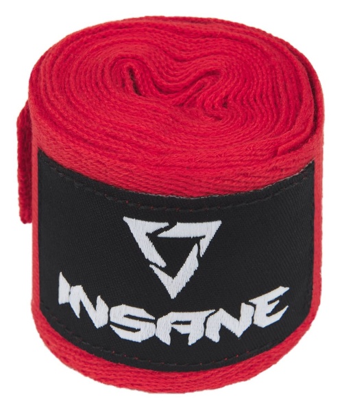 Бинт боксерский INSANE CRUSHER IN24-HW600, хлопок, красный, 3,5 м фото