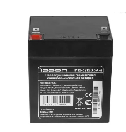 Аккумулятор Ippon IP12-5 12V/5AH  фото