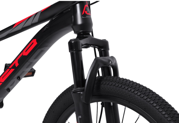 (м) Велосипед детский LETO 20"DRAGON, сталь, рама 10,5", 6-ск, черный/красный фото