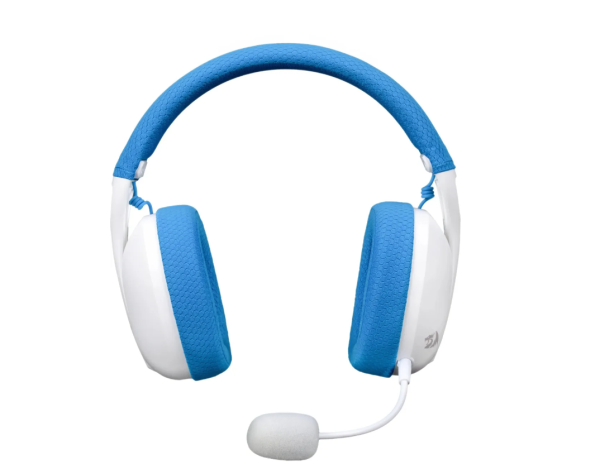 Игровые наушники с микрофоном REDRAGON Ire Pro белый/синий 2,4G/Проводной фото