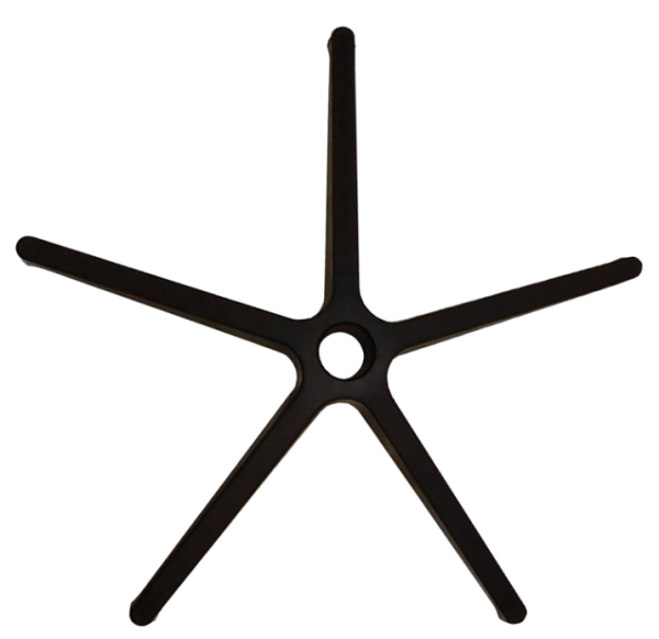 Пятилучие для кресла, нагрузка до 120 кг., диаметр 660мм., пластиковое, черное, 533053 фото