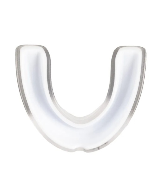 Капа одночелюстная Clinch Contender Triple Layer Mouthguard бело-серебристая (размер Senior) C513 фото