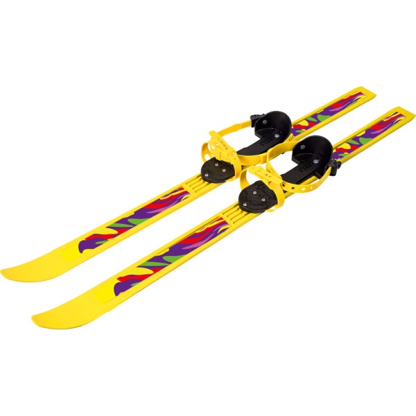 Лыжи детские Вираж-спорт желтые с палками 100/100 фото