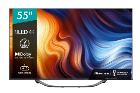 Телевизор QLED Hisense 55" 55U7HQ 4K Ultra HD/120Hz/DVB-T/DVB-T2/DVB-C/DVB-S/DVB-S2/WiFi/Smart TV фото