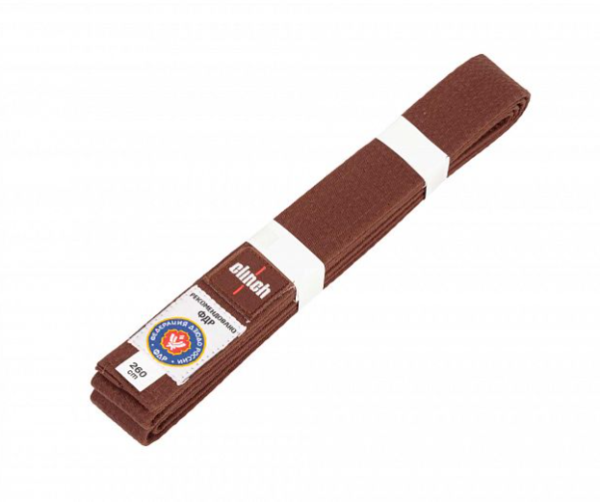 Пояс для дзюдо Clinch Judo Belt FDR коричневый (длина 260 см) C301  фото