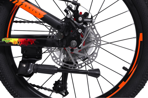 (м) Велосипед детский LTBIKE 20" SKILL, алюминий, рама 10,5", 6-ск, черный/оранжевый фото