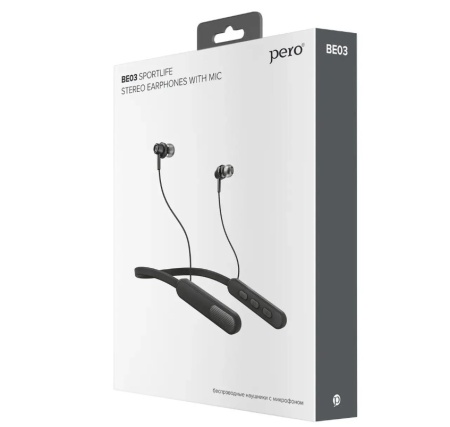 Беспроводные bluetooth наушники PERO BE03 SPORTLIFE Grey фото