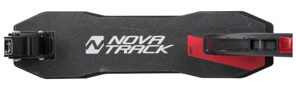 Самокат городской NOVATRACK 230FS.DEFT.BBK9 алюм., амортизатор, колеса 230*200 мм PU, эргономичный Y фото