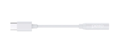 Адаптер PERO AD04 TYPE-C - JACK 3.5MM, белый PRAD04TJWT фото