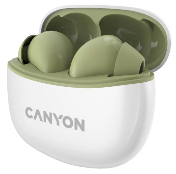 Беспроводные bluetooth наушники Canyon TWS-5 (DF1CNSTWS5GR) Зеленый фото