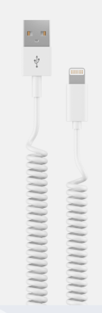 Кабель USB - Lightning "Maverick" 1,5м витой, белый фото