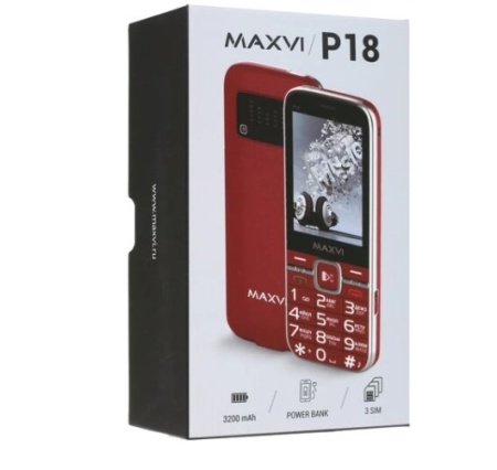 Мобильный телефон MAXVI P18i Black (Черный) фото
