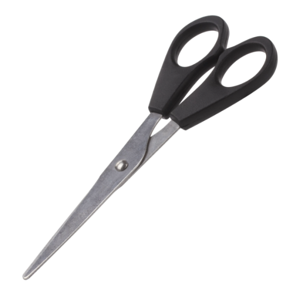 Ножницы STAFF 140мм, чёрные, 235458 фото