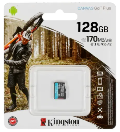 Карта памяти MicroSD 128GB Kingston UHS-I U3 (SDCG3/128GBSP) купить ЦИТ Карта памяти MicroSD 128GB Kingston UHS-I U3 (SDCG3/128GBSP) фото