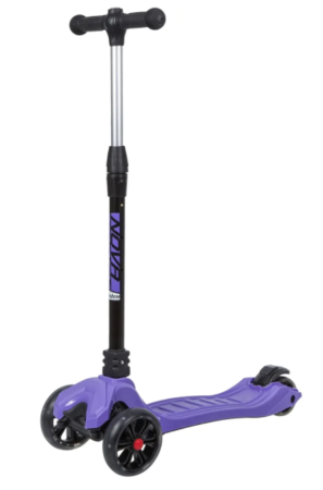 Самокат-кикборд NOVATRACK 135PRO.RAINBOW.VT20 складной, свет.широкие колеса PU пер.135*35  задн.90*2 фото