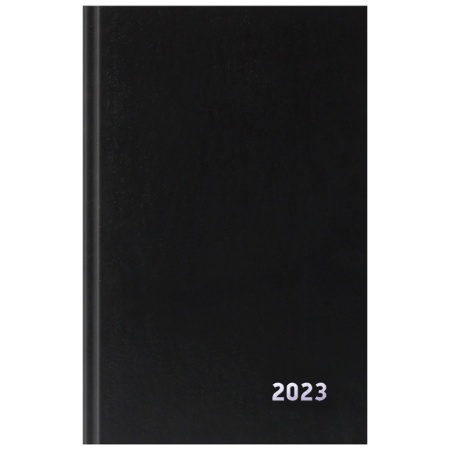 Ежедневник датир. 2023г., А5, 168л., бумвинил, OfficeSpace, черный фото
