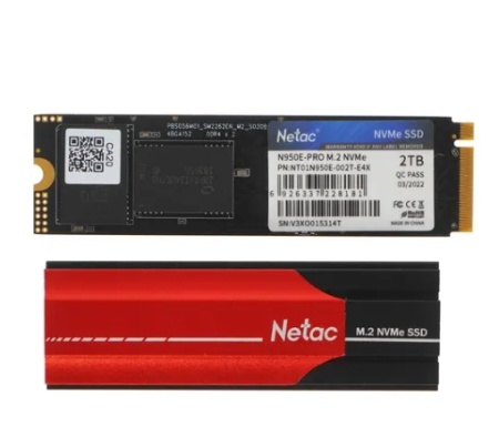 Накопитель SSD 2Tb M.2 2280 Netac N950E Pro 3500/3000 (NT01N950E-002T-E4X) фото