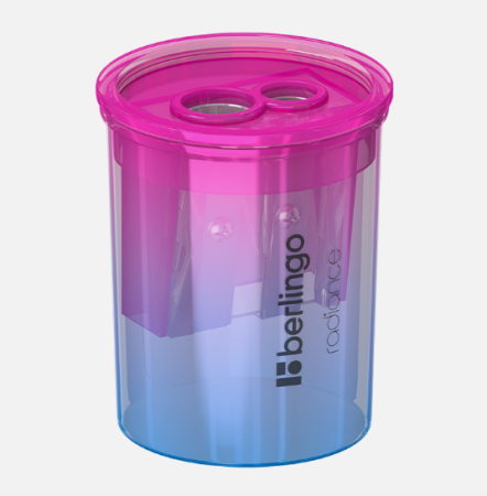 Точилка пластиковая Berlingo "Radiance" 2 отверстия, контейнер, ассорти купить ЦИТ Точилка пластиковая Berlingo "Radiance" 2 отверстия, контейнер, ассорти фото