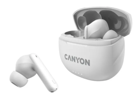 Беспроводные bluetooth наушники Canyon TWS-8 (CNSTWS8W) Белый фото