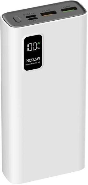 Внешний аккумулятор PERO PB06 20000 mAh белый (PB06WH) фото