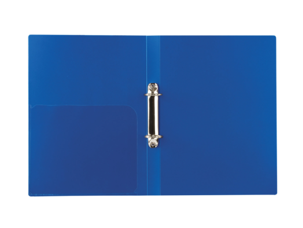 Папка на 2 кольцах BRAUBERG Стандарт, 25мм, синяя, до 170 листов, 0,8мм, 221615 фото