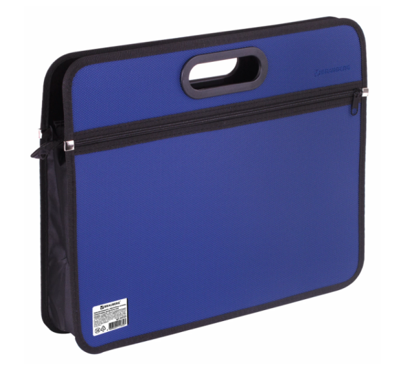 Сумка пластиковая BRAUBERG А4+, 390*315*70 мм, на молнии, внешний карман, фактура бисер, син, 225167 купить ЦИТ Сумка пластиковая BRAUBERG А4+, 390*315*70 мм, на молнии, внешний карман, фактура бисер, син, 225167 фото