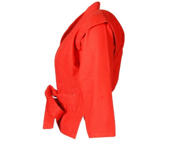 Куртка для самбо Green Hill JS-302, пл-ть 380гр/м2, красный, р.4/170 фото
