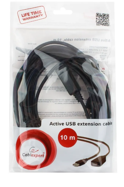 Удлинитель USB 2,0 10м Активный Cablexpert Cablexpert UAE-01-10M, AM/AF фото