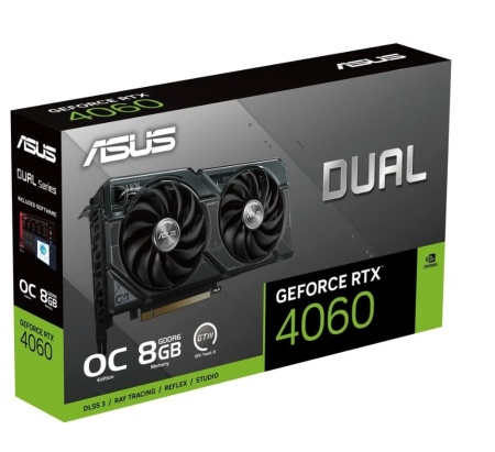 Видеокарта PCI-E 8Gb ASUS NV DUAL-RTX4060-O8G-EVO RTX4060  128bit GDDR6 2505/17000 HDMI/3xDP HDCP RT фото