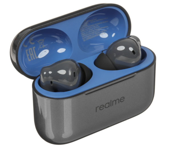 Беспроводные bluetooth наушники Realme Buds T200 черные   фото