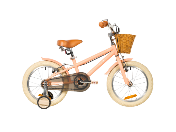 (м) Велосипед детский NOVATRACK 18"183ADELE.PH6 сталь, персиковый, полная защита цепи, ручной передн фото