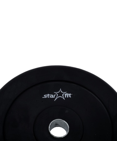 Диск обрезиненный STARFIT BB-202 2,5 кг, d=26 мм, стальная втулка, черный фото