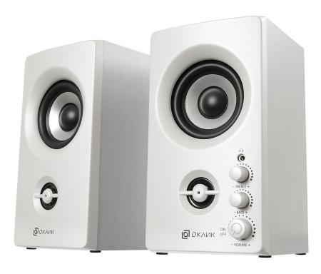 Колонки Оклик OK-164 2.0 белый 30Вт фото