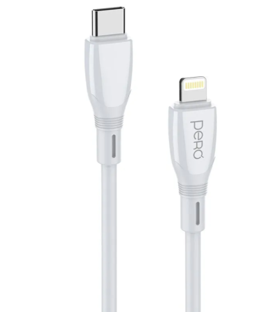 Кабель Type-C - Lightning PERO DC11 1м 27w белый (PRDC-11TL1MW) фото