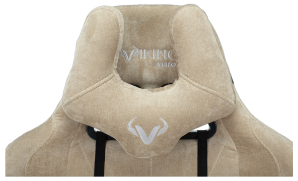 Кресло игровое Zombie VIKING KNIGHT Fabric песочный Light-21 с подголов. крестов. металл VIKING KNIG фото