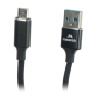 Кабель USB - MicroUSB "Maverick" C1 1,2м текстиль/металл черный фото