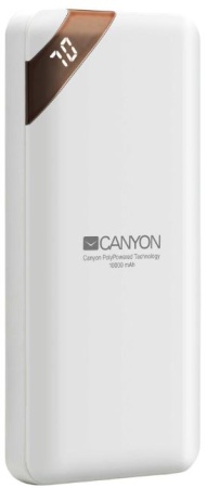 Внешний аккумулятор CANYON PB-102 10000Mah Белый (LY2CNECPBP10W) фото