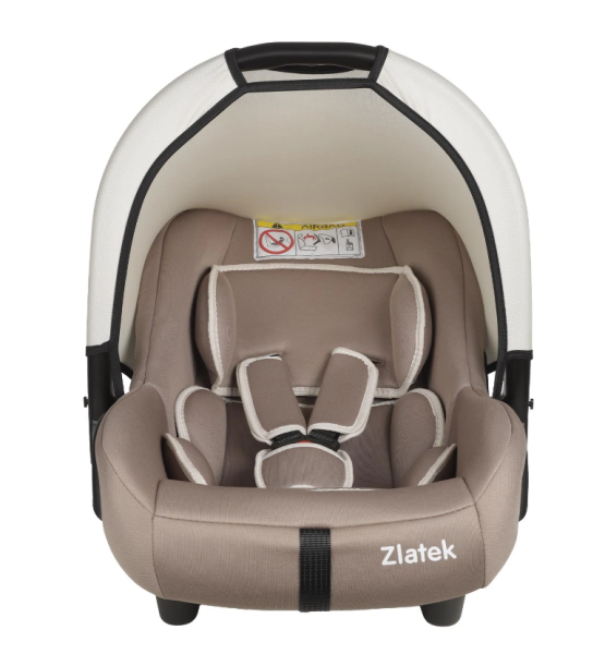 Автокресло ZLATEK KRES4036 Колибри Lux гр.0+, св.коричневый, шт фото