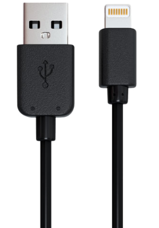 Кабель USB - Lightning "Maverick" 1м чёрный фото