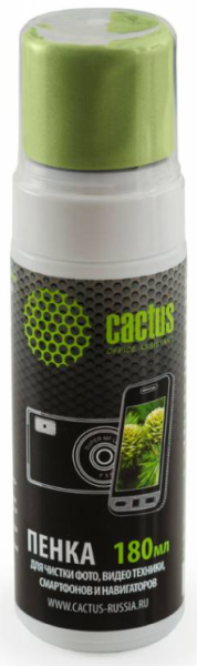 Чистящий набор (салфетки + пена) Cactus CS-S3006 для экранов и оптики 1шт 18x18см 180мл  фото