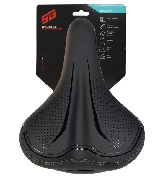 Седло STG 8002, 283x213 мм, черный фото