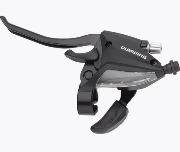 Шифтер Shimano Altus ST-EF500-L с ручкой тормоза левый 3 скоростей, с тросом 1800мм фото