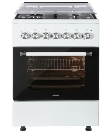 Газоэлектрическая плита NordFrost GE 6064 W белый фото