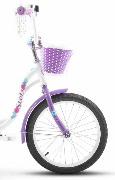 (м) Велосипед детский STELS 18" Mistery C белый/фиолетовый  фото