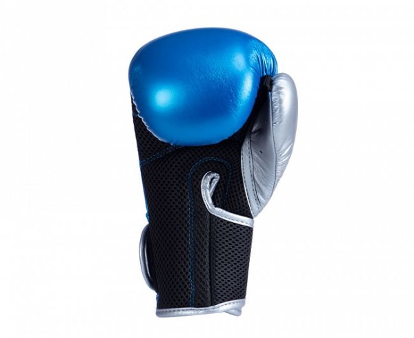 Перчатки боксерские "Clinch Kids" сине-серебристые 4 унц фото