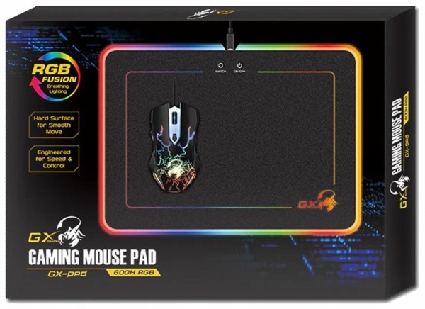 Коврик для мыши Genius GX-Pad 600H RGB 350x250x6 black фото